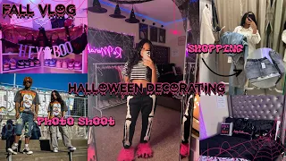 SPOOKY FALL VLOG🕸️ Halloween Decorating | shopping, photo shoot “ULA HAIR” || Ra’Mariah Alexia