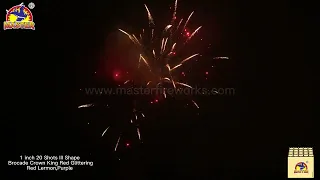 20 Shots 25 mm Brocade Crown King Battery Consumer Cake Fireworks Celebration