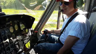 Hubschrauberflug,  Hubschraubertyp, Bell 212,gefilmt mit DJI