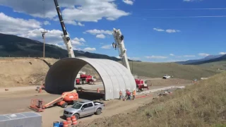 SH 9 Wildlife Overpass Installation Time Lapse