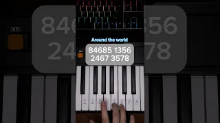 ATC - Around the world easy piano song tutorial 💃🏽#piano #song #synthesizer #tutorial #shorts