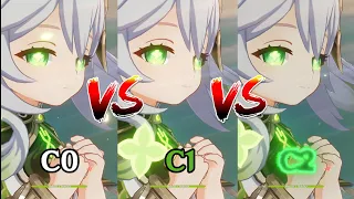 C0 VS C1 VS C2 Nahida - Genshin Impact