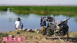 騎行內蒙古烏梁素海，景點人很少一個人慢慢玩，晚上湖邊露營過夜