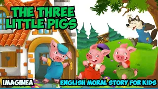 Three Little Pigs 🐷| English Cartoon | Panchatantra Moral Stories for Kids | Imaginea