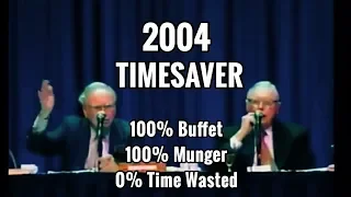 TIMESAVER EDIT - 2004 Berkshire Hathaway Annual Meeting FULL Q&A with Warren Buffett Charlie Munger