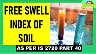 FREE SWELL INDEX  OF SOIL