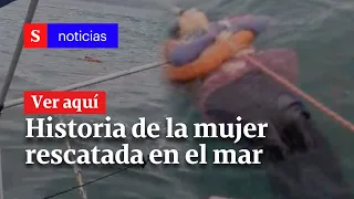 Angélica Gaitán, la mujer que fue rescatada en medio del mar de Puerto Colombia | Semana Noticias