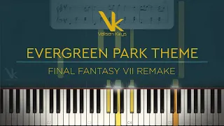 Final Fantasy VII Remake - Aerith's Theme - Evergreen Park Theme || Piano Tutorial + Sheet