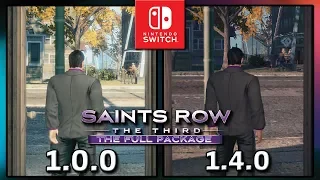 Saints Row: The Third | Patch 1.0.0 VS 1.4.0 | Frame Rate TEST on Switch