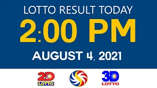 Lotto Results Today August 4 2021 2pm Ez2 Swertres 2D 3D 4D 6/45 6/55 PCSO