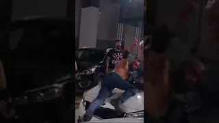 Jon Moxley Curb Stomps Trent Baretta Onto  Windshield Parking Lot Brawl AEW Rampage 8/4/23