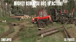 FS22 Forestry on Holmakra | Mighty komatsu 895 in action! | Timelapse