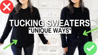*ULTIMATE GUIDE* To Tucking Your Sweaters & Tops In Unique Ways! | How to tuck your sweaters