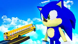 Crashing Vehicles Into GIANT SONIC! - Teardown Mods