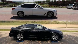 Bmw 530i xDrive vs Audi A6 TDI Quattro - 4x4 test on rollers