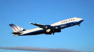 United Airlines 839 take off Sydney HD