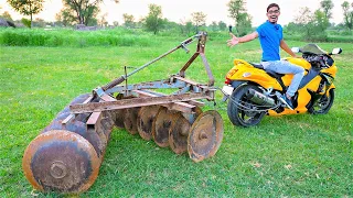 Suzuki Hayabusa VS Disc Harrow | क्या हायाबूसा से खेती हो पाएगी? Unique Experiment