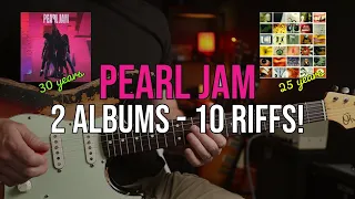 Pearl Jam Top 10 Riffs from "Ten" and "No Code" | 30th and 25th Anniversaries!