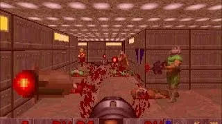 Chocolate Doom 2 MAP01 four player deathmatch