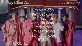 FANCHANT - BTS (방탄소년단) Boy With Luv  ('작은 것들을 위한 시)