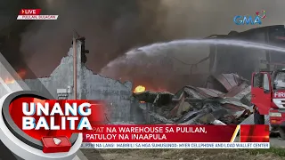 Sunog sa apat na warehouse sa Pulilan, Bulacan, patuloy na inaapula | UB