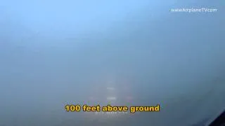 Airbus A320 autoland ILS CAT III RVR 300, very low visibility landing