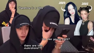 chan learning about newjeans' danielle and hanni and being shocked by their age