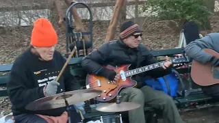 While My Guitar Gently Weeps- George Harrison 81st Birthday. The Meetles at Strawberry Fields, NYC.