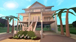 Coastal Beach Mansion (exterior) | Bloxburg Build