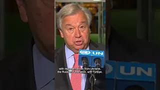 António Guterres on first cargo leaving Ukraine | United Nations | #SHORTS