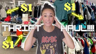 AMAZING Dollar Day Thrift Haul! What did I find to Resell on Poshmark & eBay? #thrifting #reselling