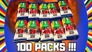 100 PACKS !! Topps UEFA EURO 2024 MATCH ATTAX