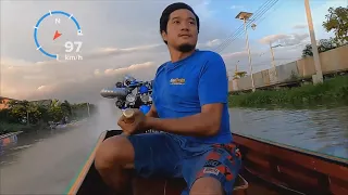 Longtail River Boat Diesel Turbo Engine shows off the blistering speed of his engine