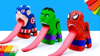 How to make stair mod superhero Spider man, Hulk, Captain America with clay