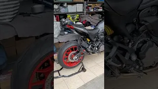 2023 Ducati Monster 937 Zard + Mivv Decat exhaust system.  No dB killer.