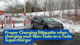 Charging Etiquette for Non-Tesla EVs when using a Tesla Supercharger