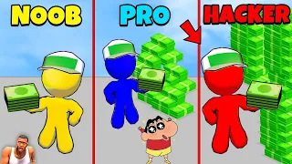 I Opened MILLIONAIRE MART | NOOB vs PRO vs HACKER with SHINCHAN and CHOP