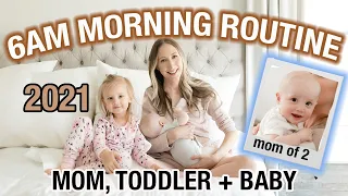 6AM MOM MORNING ROUTINE 2021: Mom of 2 kids 2 and under!