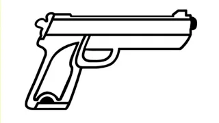 how to draw a gun easily | como dibujar una pistola | dibujo de pistola fácil