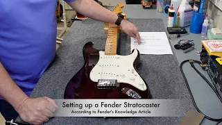 Testing Fender's Stratocaster Setup Instructions: Evaluating the Fender Knowledge Base Guide