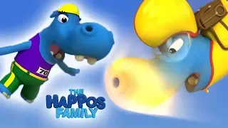 Bash & Sporty Compilation I The Happos Family Cartoon Full Episode  Cartoon for Kids I Boomerang