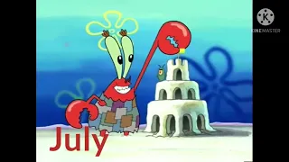 All 12 Months of the year portrayed by Spongebob