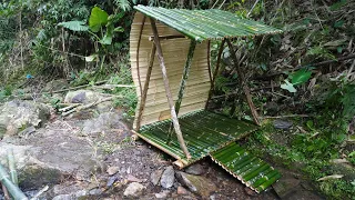 Full Video:  Building Warm Survival Shelter, 9 day Free Bushcreaft Hut | Bushwalking in the woods