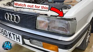 How to remove and disassemble headlights on your Audi Coupe GT