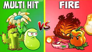 Team MULTI HIT vs Team FIRE Plants - Who Will Win? - PvZ 2 Plant Vs Plant