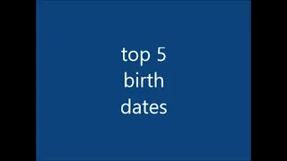 top 5 birth dates