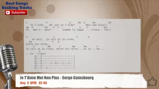 🎙 Je T'Aime Moi Non Plus - Serge Gainsbourg Vocal Backing Track with chords and lyrics