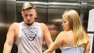 Checked its size in the elevator @Babycoma13 FITNESSTONYA/prank Tiktok humor reaction