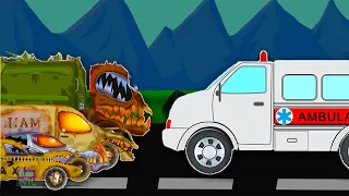 Good Vs Evil Ambulance + More Trucks & Vehicles Videos for Kids