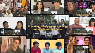 BTS calling their parents on camera and vice versa ft.Hobi’s sister II Reaction Mashup